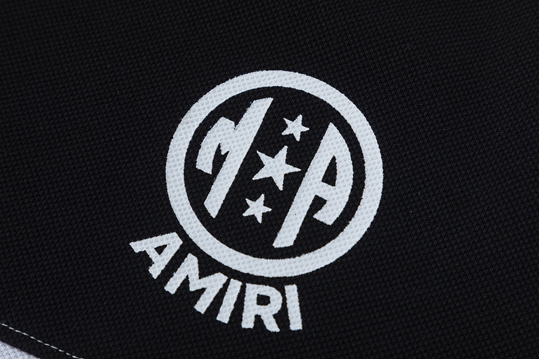 AMIRI stripe-detail logo polo shirt
