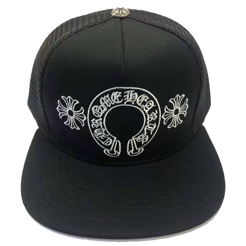 Chrome Hearts Dagger Script Embroidered Trucker Hat