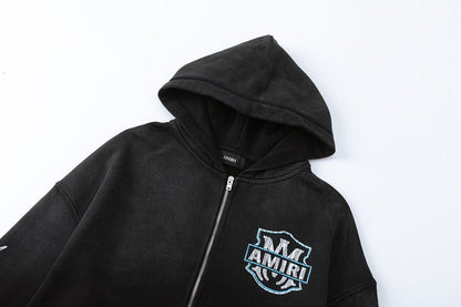 AMIRI MA flames zip hoodie