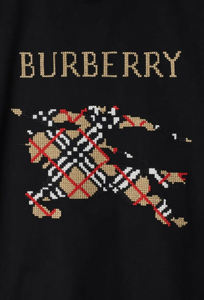burberry Men's Cotton T-Shirt with Embroidered Equestrian Knight Logo – Multicolour