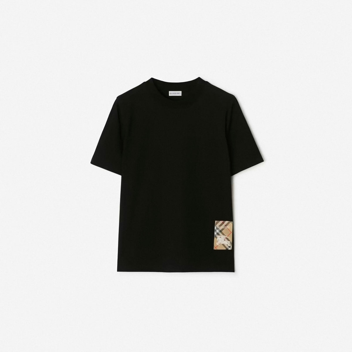 burberry Women's Cotton Short-Sleeve T-Shirt with Plaid Label – Multi-color