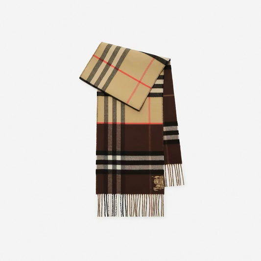 burberry Contrast-check cashmere scarf – available in multiple colors